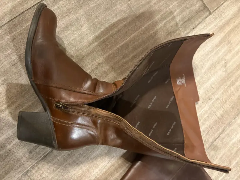 Botas de cuero marrón para mujer Bruno Rossi - 2