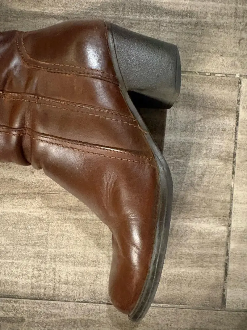 Botas de cuero marrón para mujer Bruno Rossi - 3