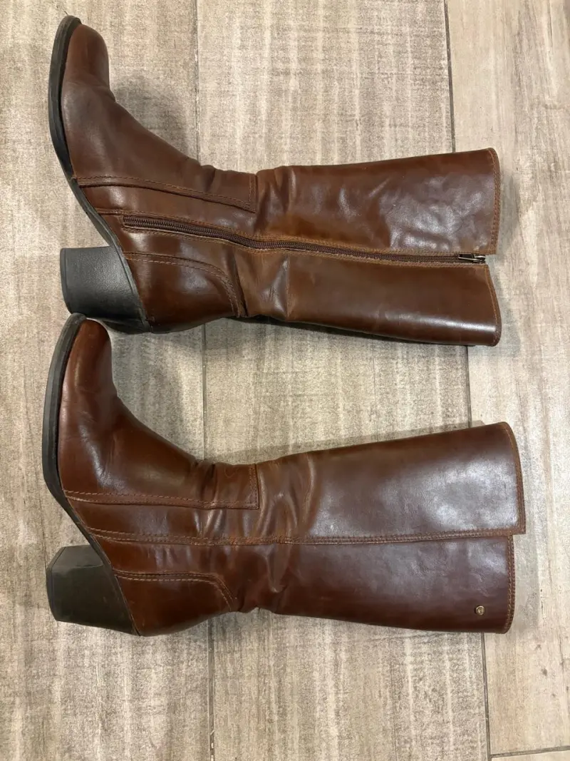 Botas de cuero marrón para mujer Bruno Rossi - 4