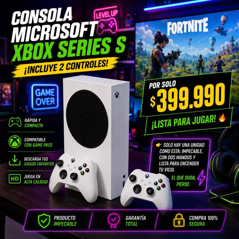 Consola Xbox Series S con 2 controles - 1
