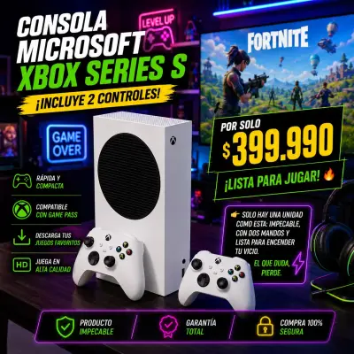 Consola Xbox Series S con 2 controles - miniatura 1