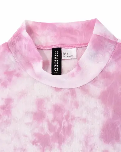 Polera manga larga tie-dye rosa translúcida H&M - miniatura 2