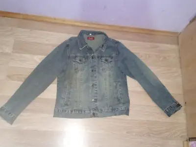 Chaqueta de mezclilla azul para hombre - miniatura 1