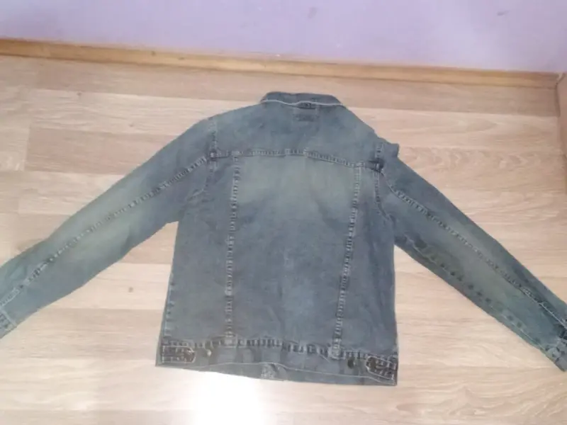 Chaqueta de mezclilla azul para hombre - 2