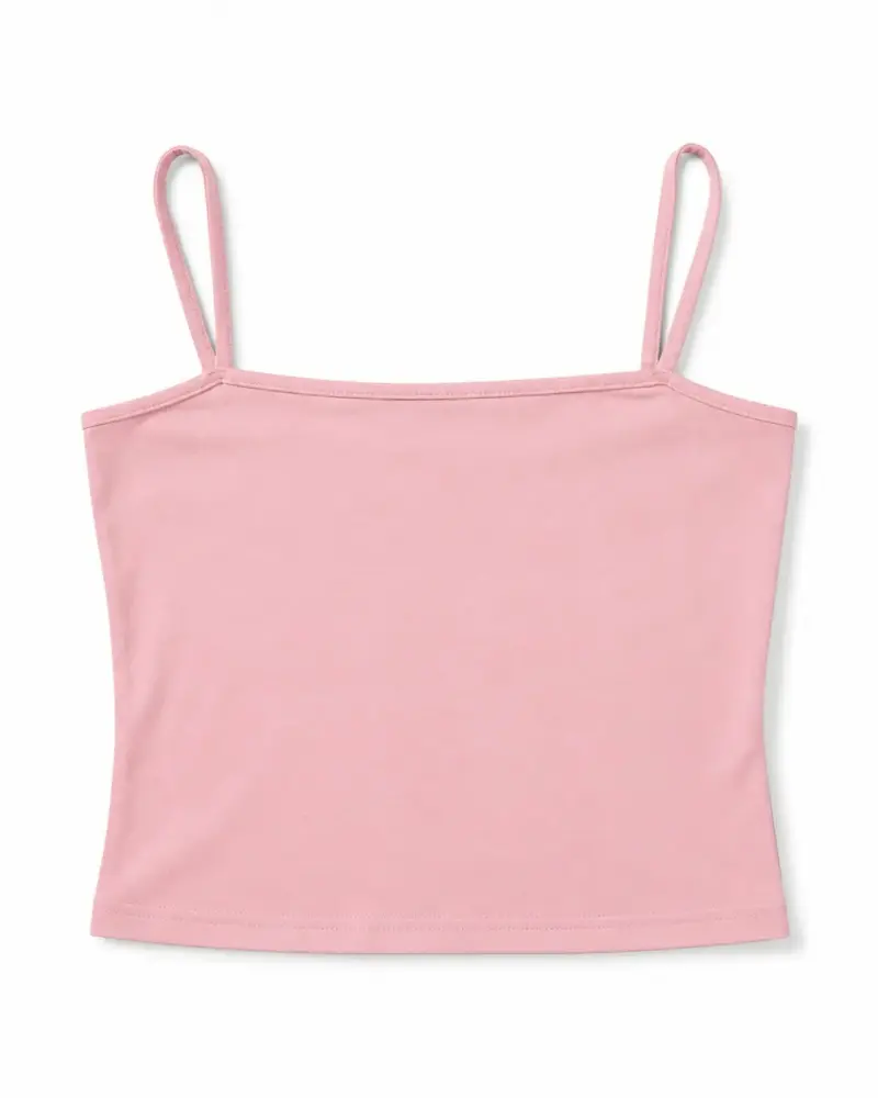 Top de tirantes rosa claro para mujer - 1
