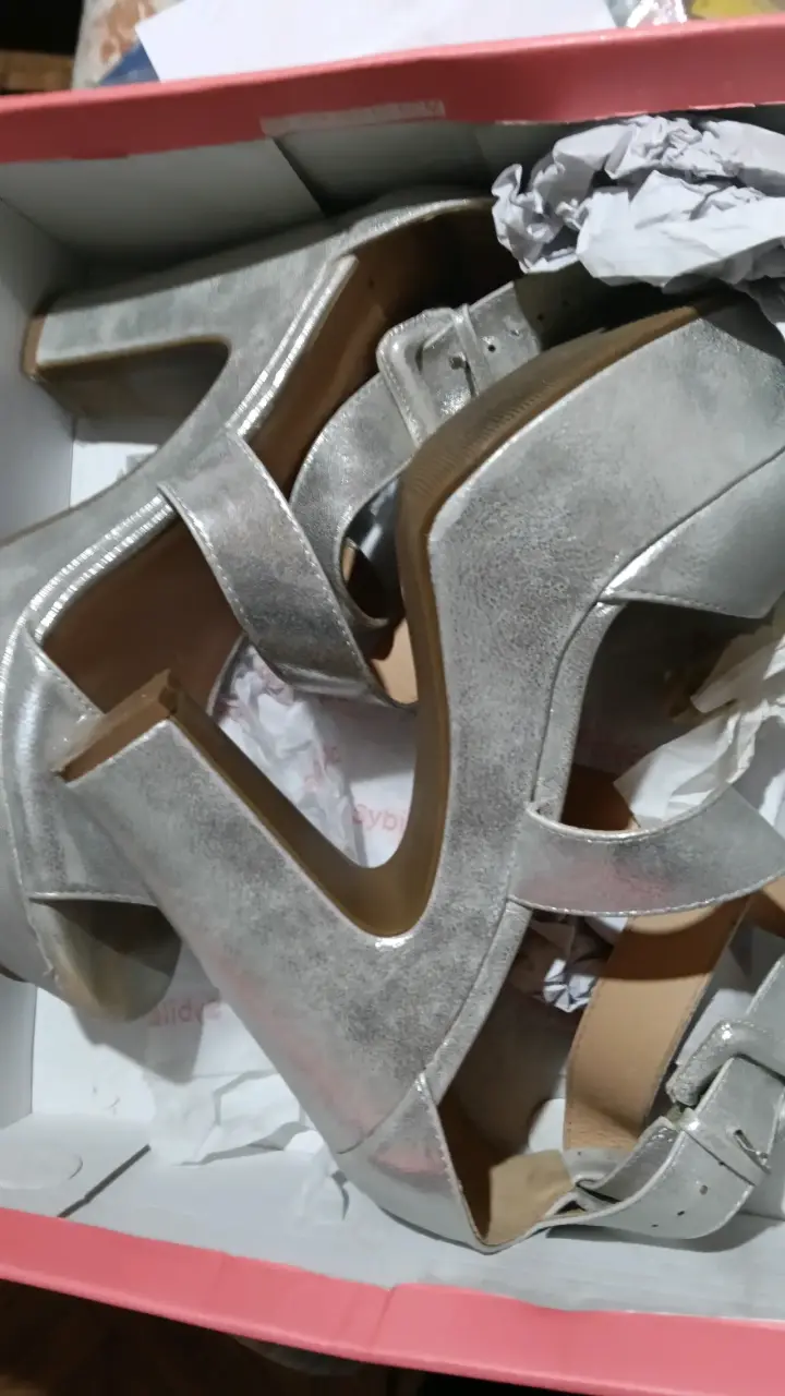 Zapatos de tacón Dilia PL plateados talla 40 - 2