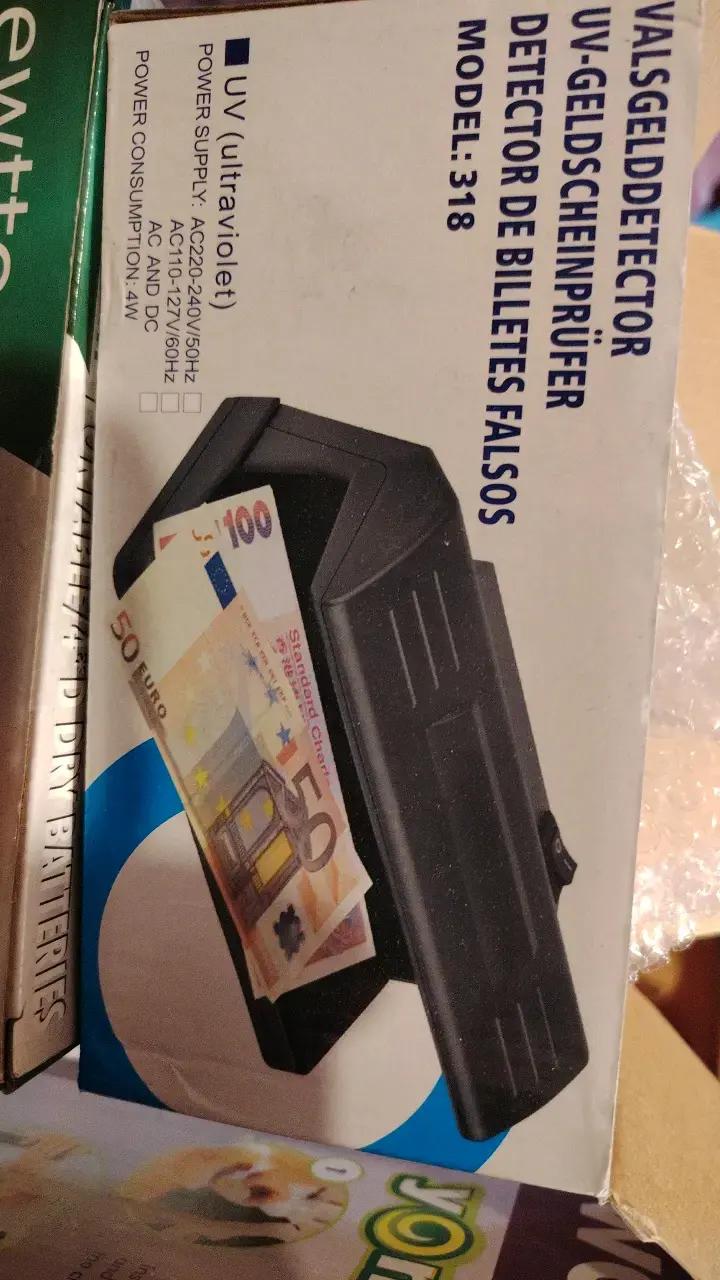 Detector de billetes falsos UV modelo 318 - 1