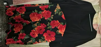 Falda larga azul con encaje floral - miniatura 5