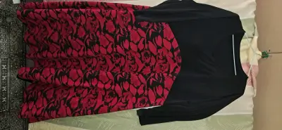 Falda larga azul con encaje floral - miniatura 6
