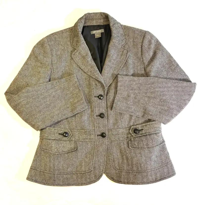 Blazer de lana gris Ann Taylor - 1