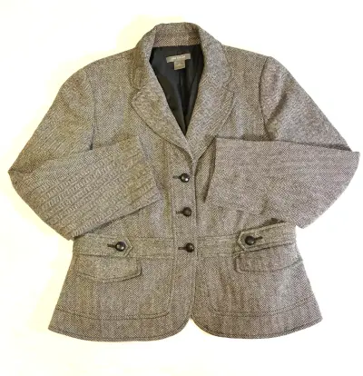 Blazer de lana gris Ann Taylor - miniatura 1