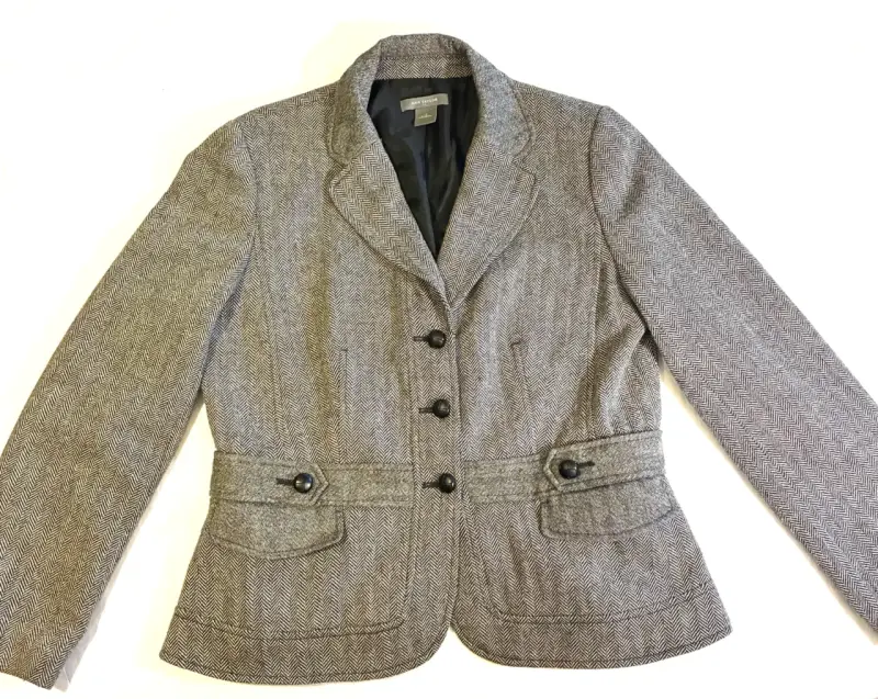 Blazer de lana gris Ann Taylor - 2
