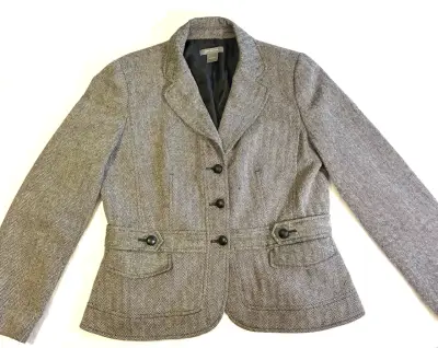 Blazer de lana gris Ann Taylor - miniatura 2