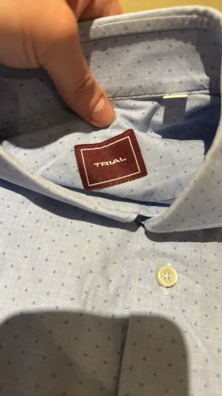 Camisa formal celeste de hombre marca Trial - 4