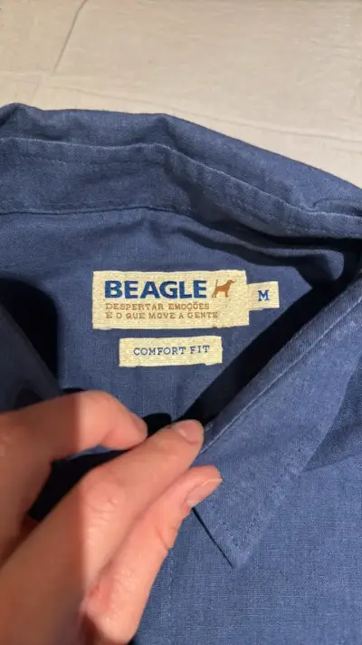 Camisa azul de hombre marca Beagle - miniatura 3