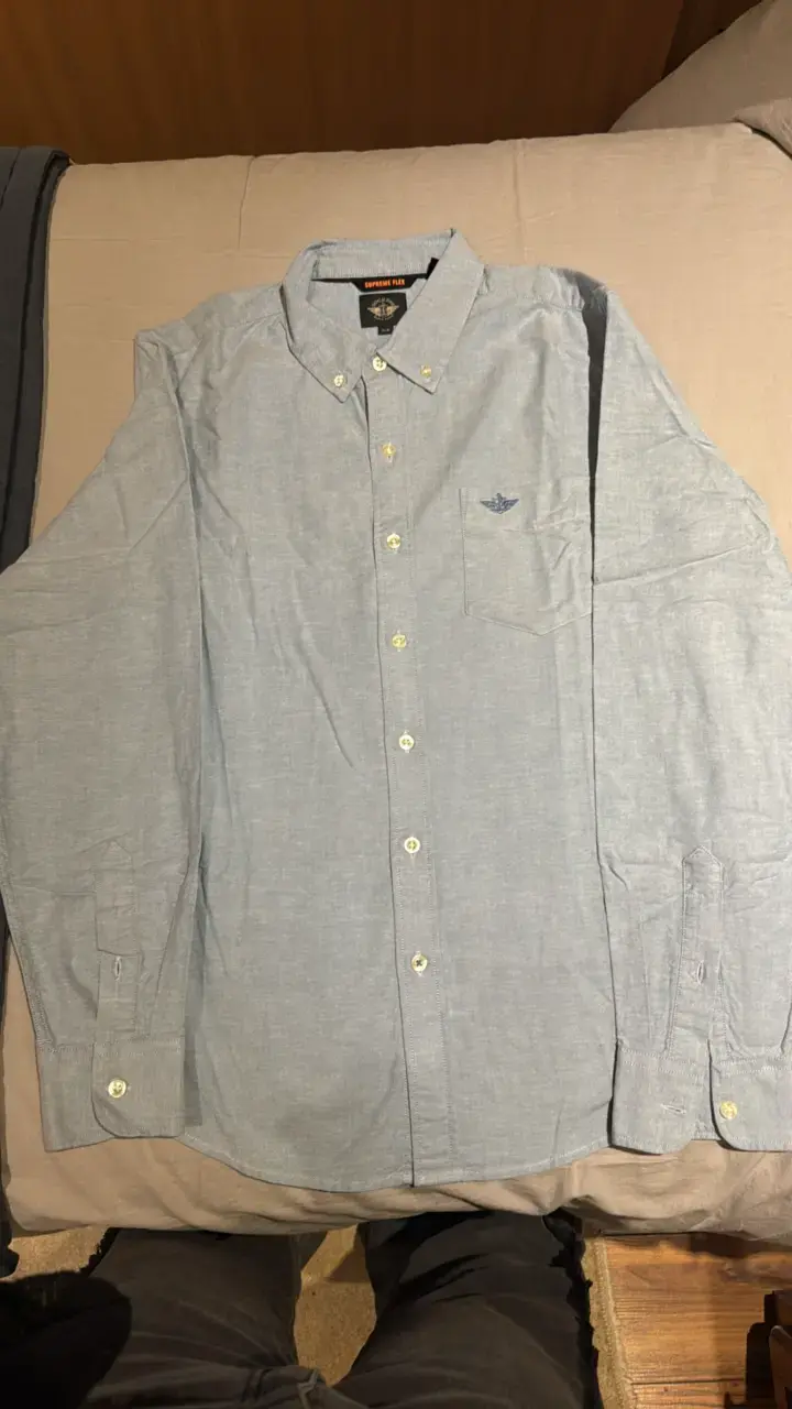 Camisa azul Supreme Flex para hombre. Marca Docker - 2