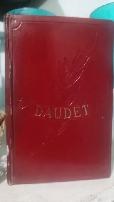 Libro antiguo Daudet en tapa dura roja - miniatura 1