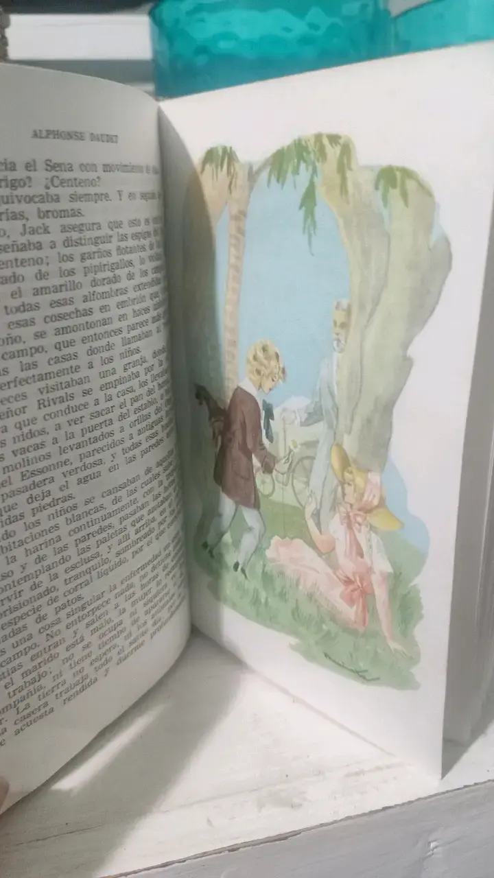 Libro antiguo Daudet en tapa dura roja - 4