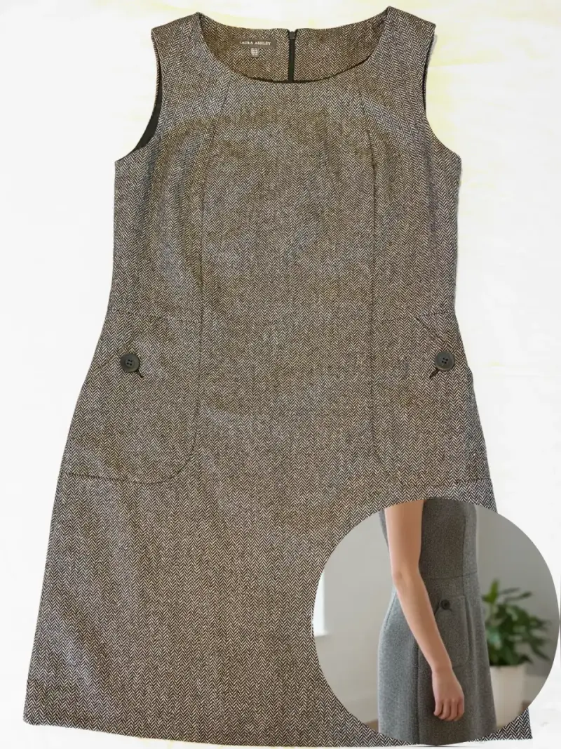 Jumper Laura Ashley. 51% lana. Espiga blancoynegro