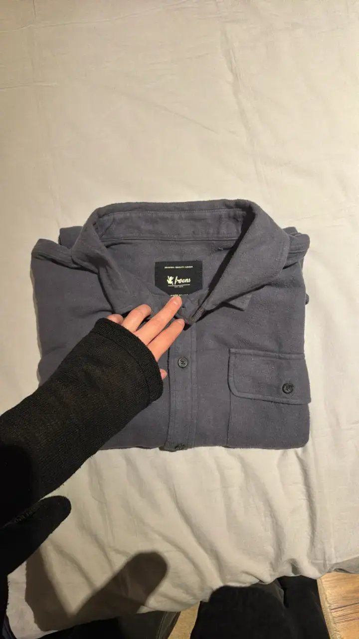 Camisa gris de manga larga Froens para hombre - 4