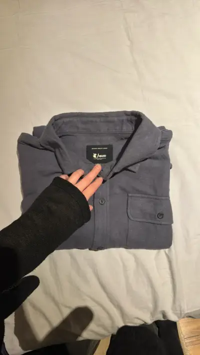 Camisa gris de manga larga Froens para hombre - miniatura 4