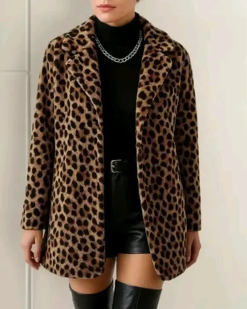 Abrigo de mujer estampado leopardo - 2
