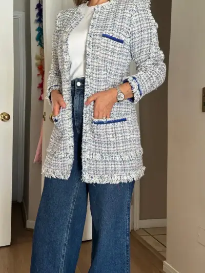 Chaqueta de tweed ,estilo Chanel, Zara - miniatura 1