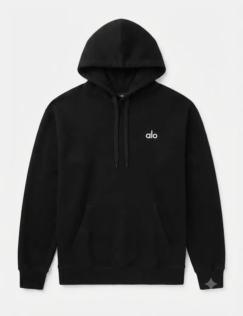 Conjunto deportivo negro tipo Alo con capucha - 2