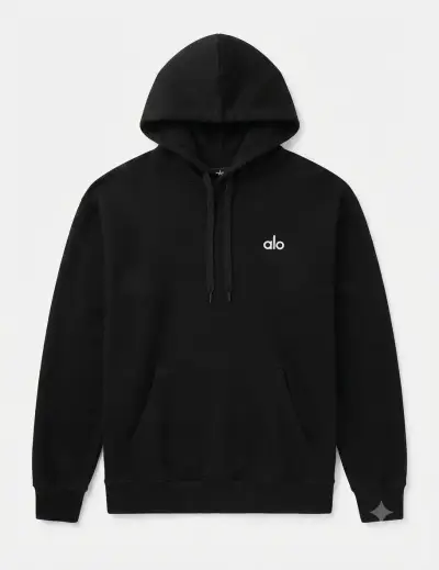 Conjunto deportivo negro tipo Alo con capucha - miniatura 2