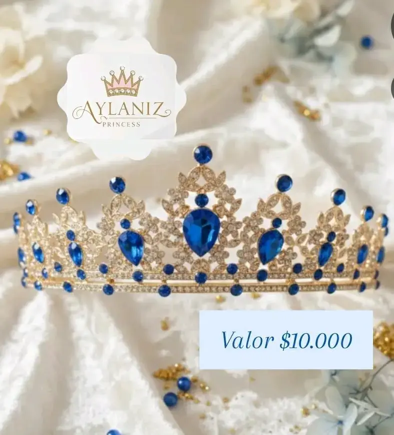 Tiaras de lujo con cristales azules