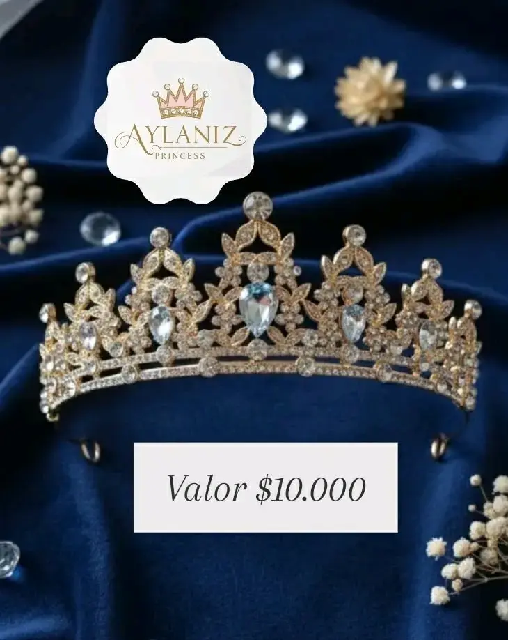 Tiara de lujo Aylaniz Princess dorada