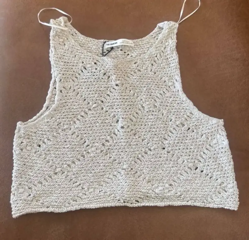 Top tejido beige Pull&Bear - 1
