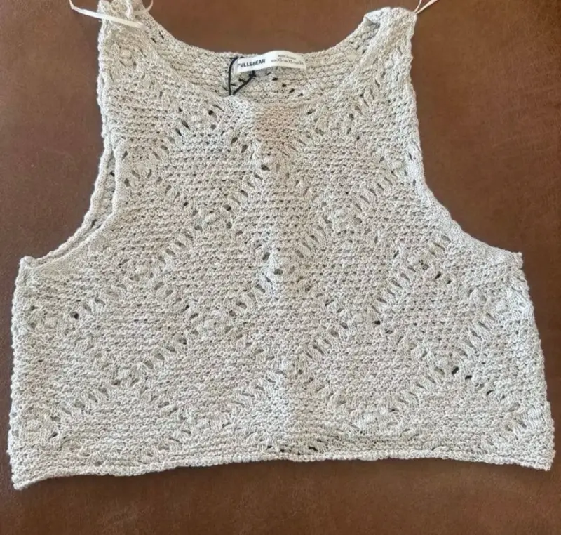 Top tejido beige Pull&Bear - 3