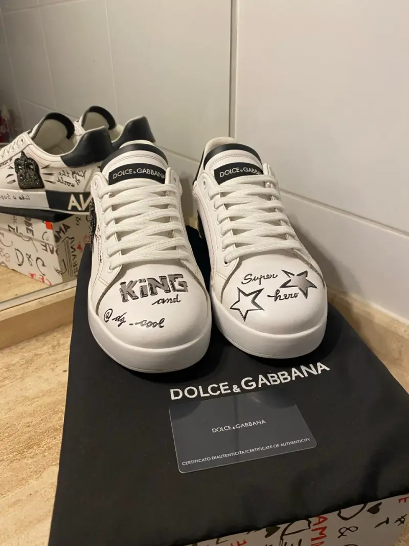 Zapatillas Dolce & Gabbana blancas diseño exclusiv - 2