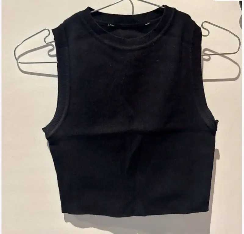 Top negro Zara para mujer - 1
