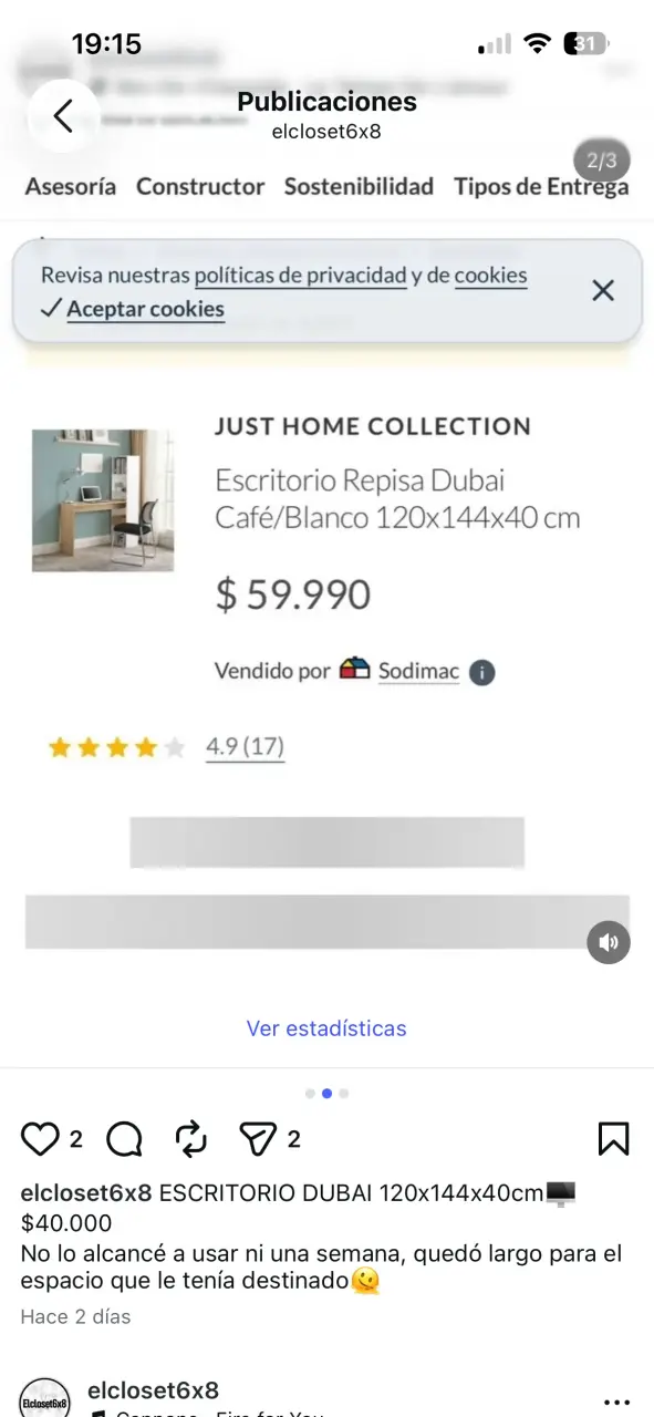 Escritorio con estantería integrada - 2