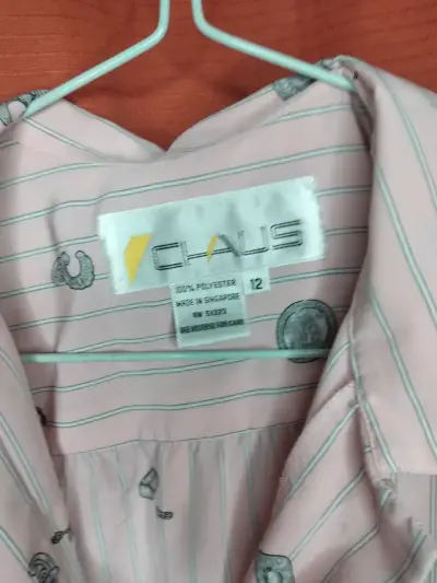 Blusa Chaus rosa con estampado vintage - miniatura 2