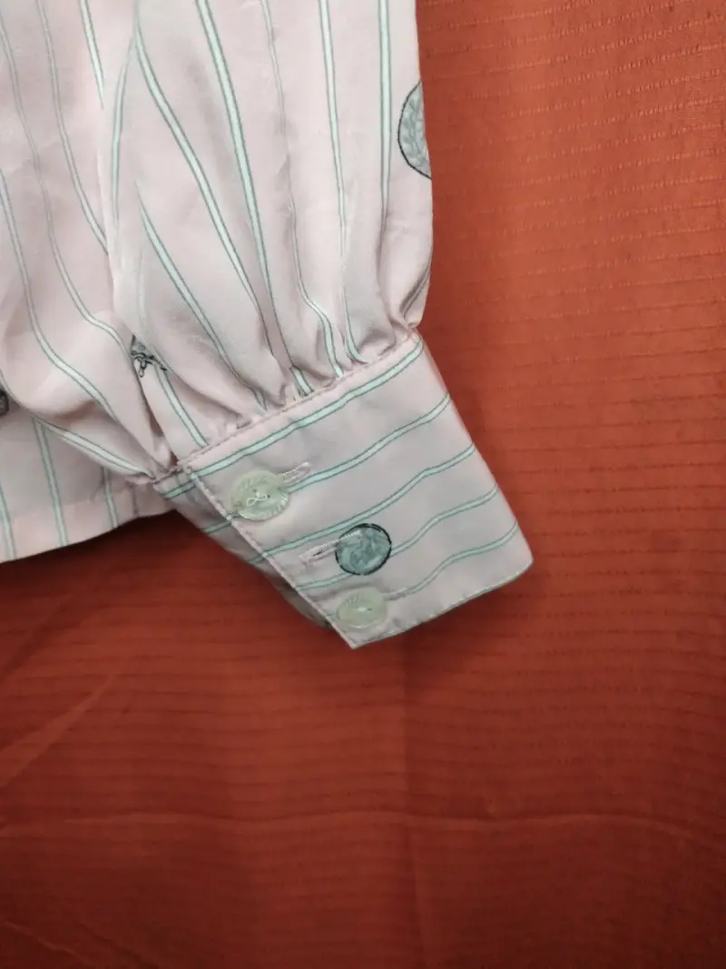 Blusa Chaus rosa con estampado vintage - 5