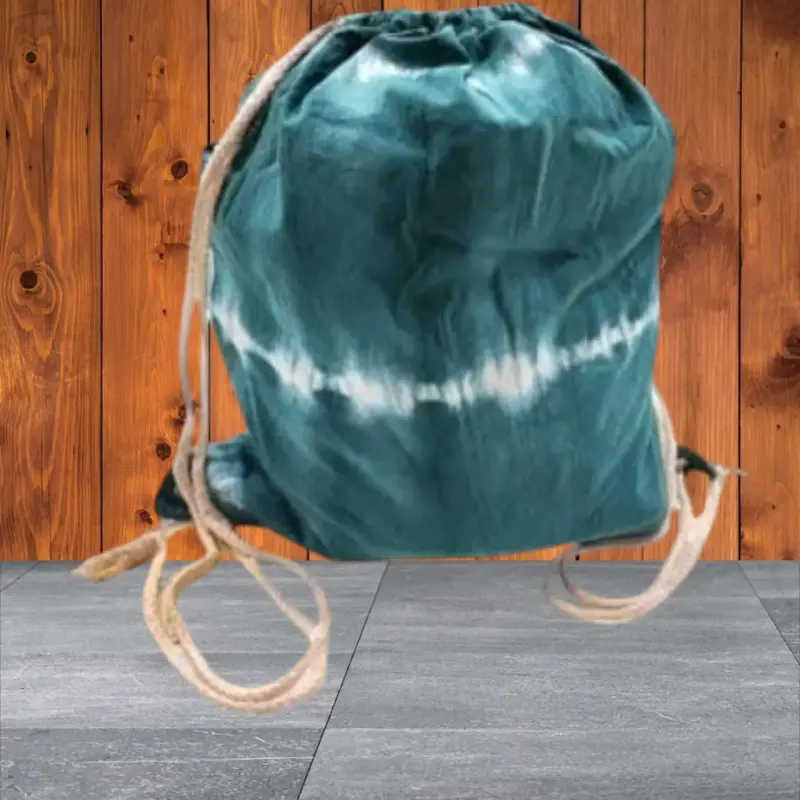 Mochila saco tie-dye azul