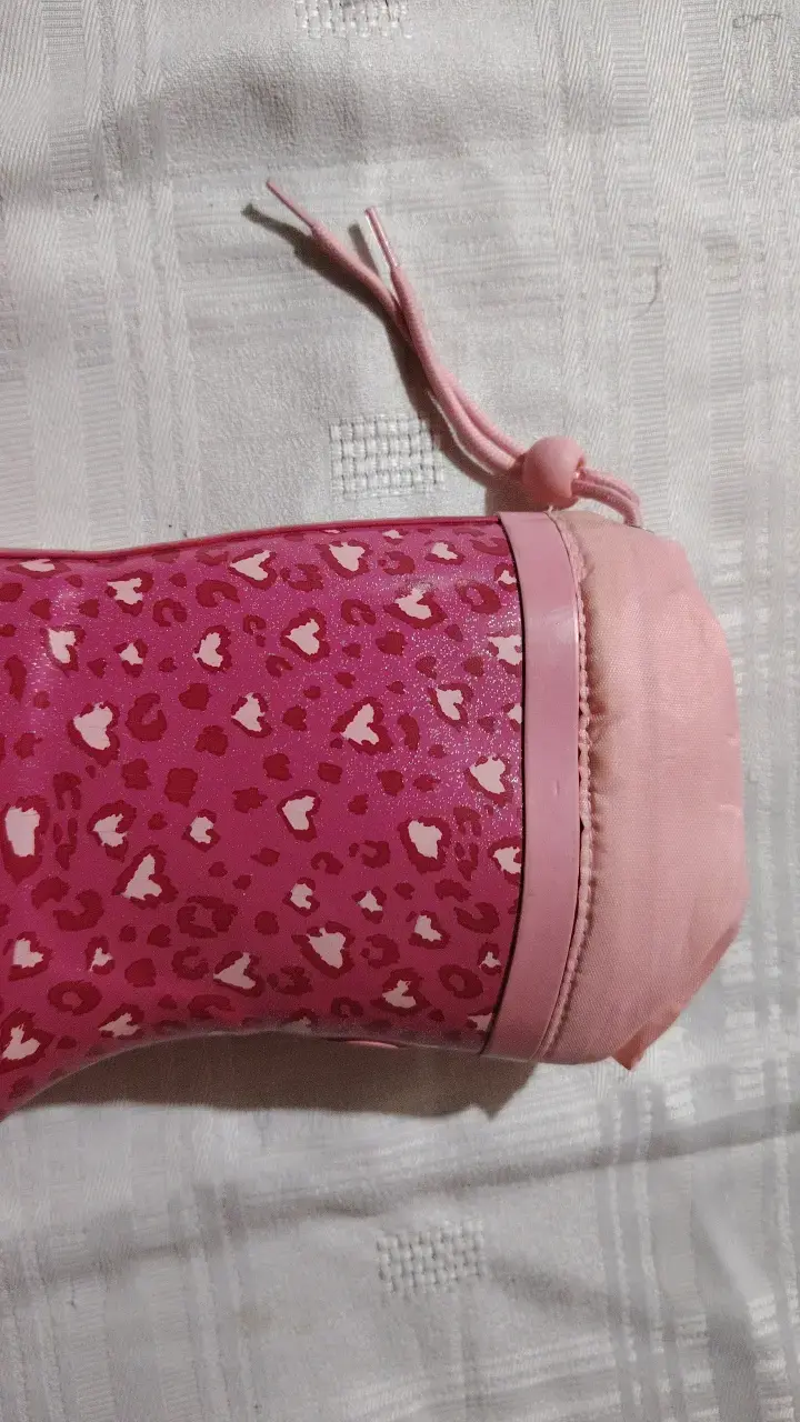 Botas de agua rosadas forradas talla 31 - 3