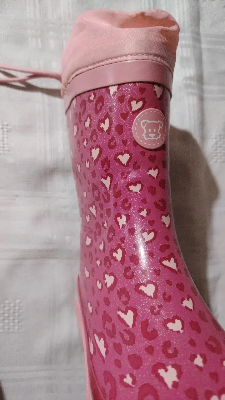 Botas de agua rosadas forradas talla 31 - 4