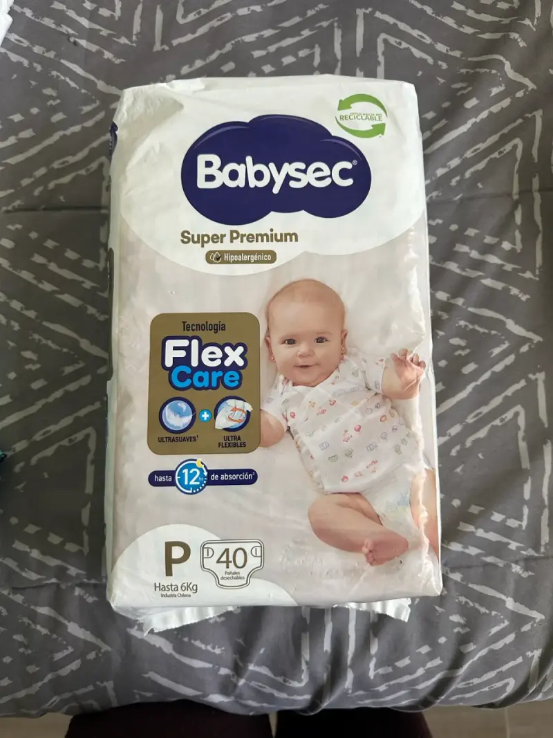 Pañales Babysec Super Premium P 40 unidades