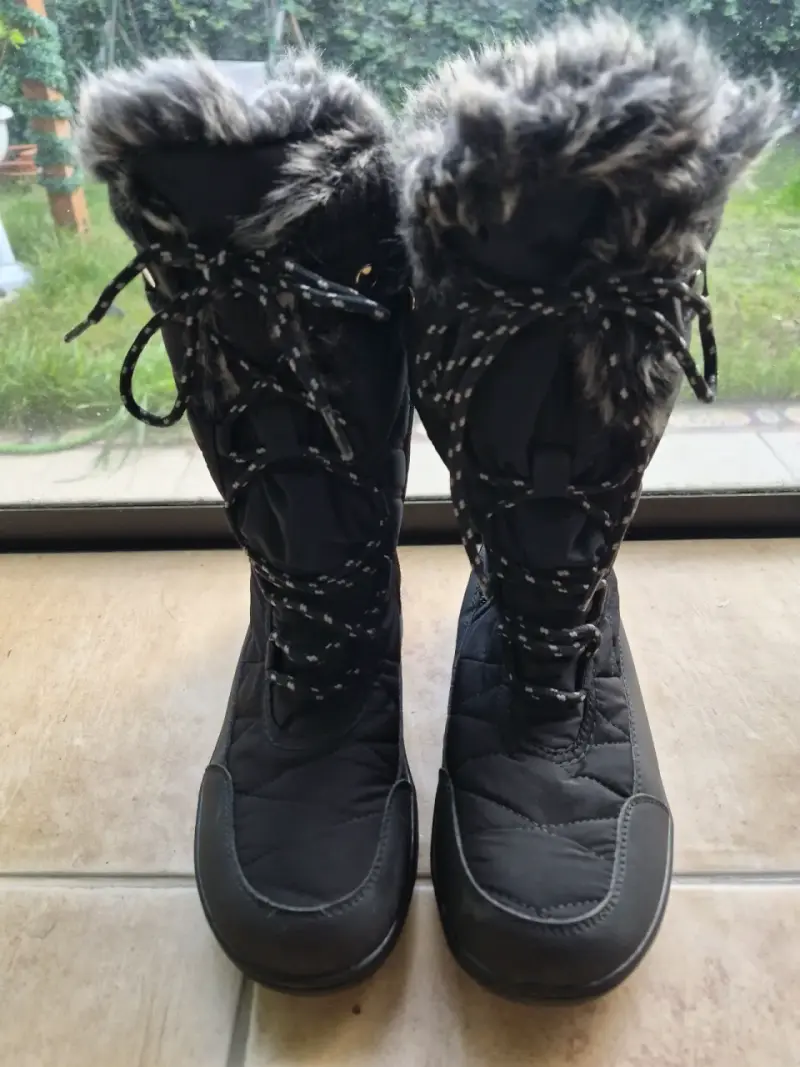 Botas de invierno negras con forro de piel - 4