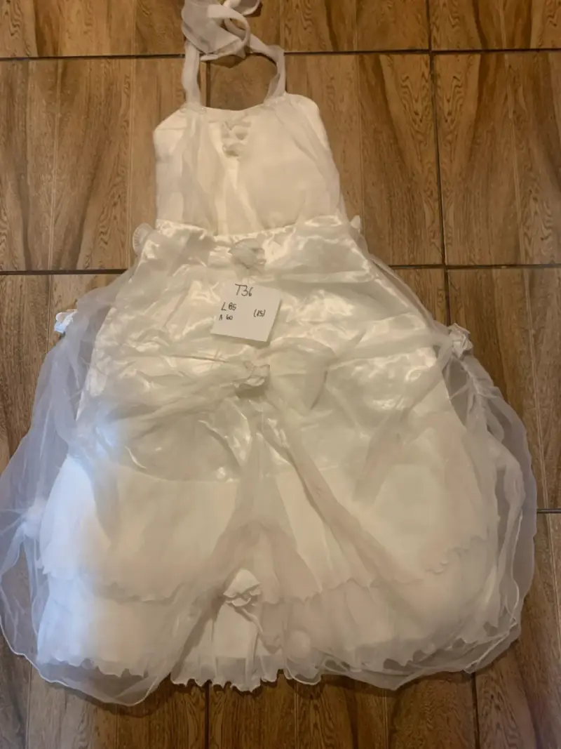 Vestido blanco talla 36 con detalle - 1