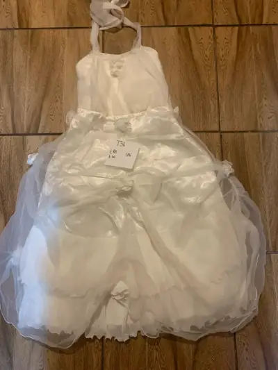 Vestido blanco talla 36 con detalle - miniatura 1