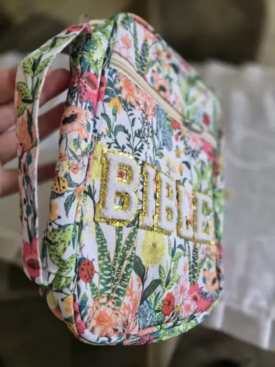 Mochila floral con diseño de letras - miniatura 2