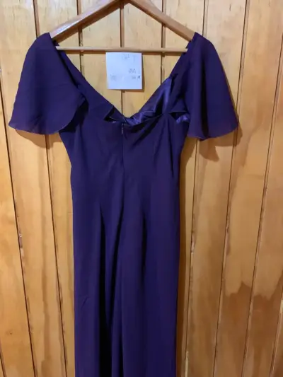 Vestido fiesta largo morado talla 40 - miniatura 4