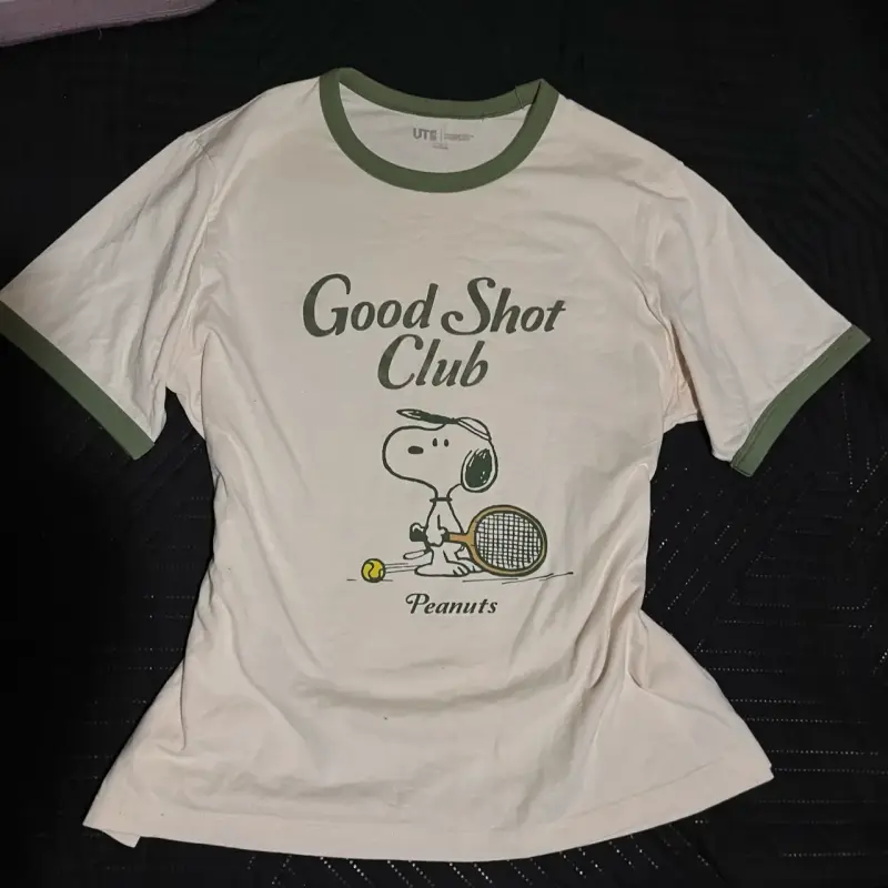 Polera Snoopy Good Shot Club blanca