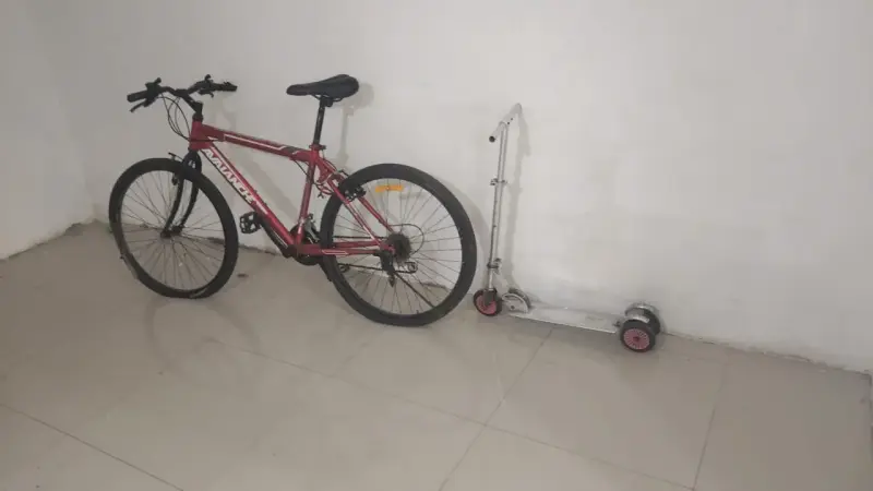 Bicicleta Avalanche roja en buen estado