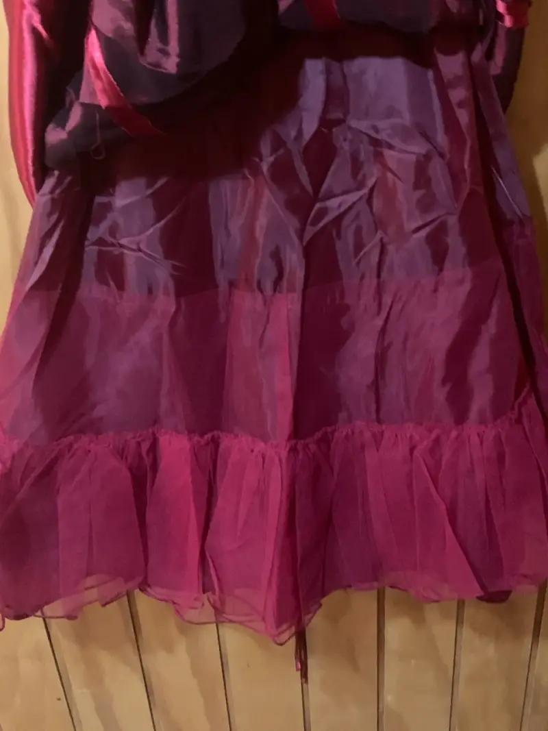 Vestido de fiesta rojo con tirantes talla 42-44 - 5